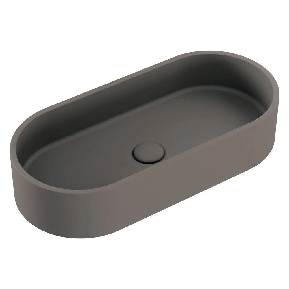 Jada Pill Concrete Above Counter Basin, Warm Grey fienza