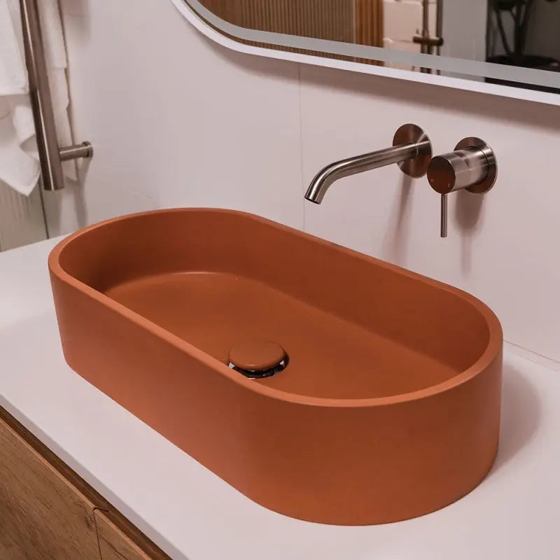 Jada Pill Concrete Above Counter Basin, Tuscan fienza