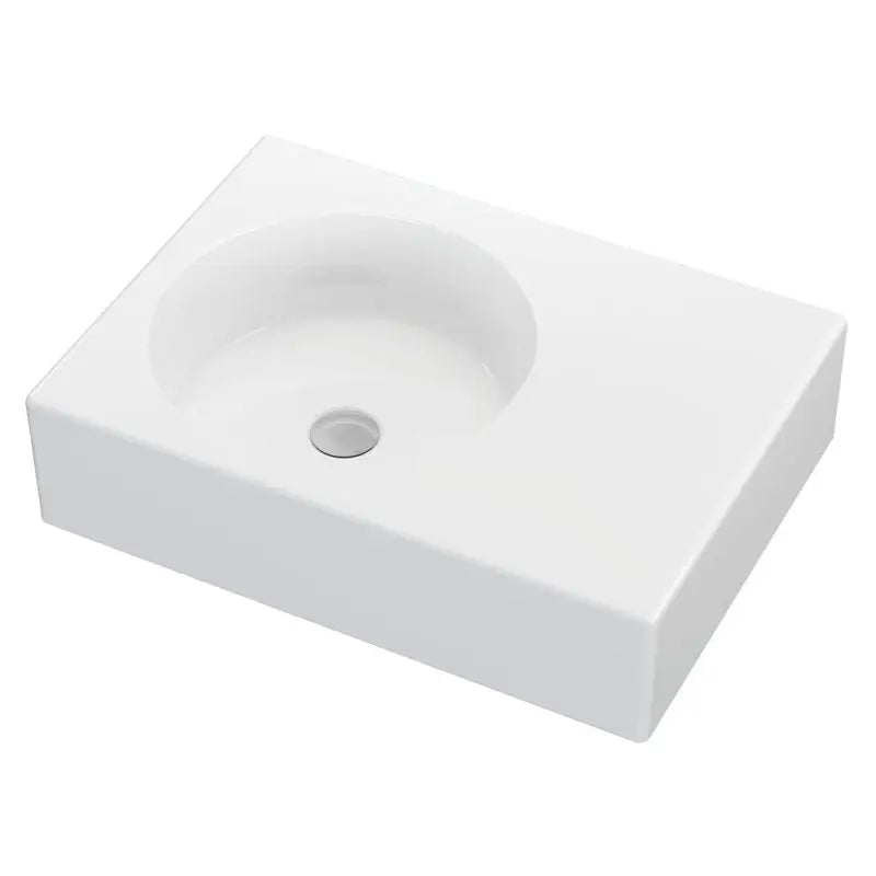 Reba Left Bowl Wall Basin, No Tap Hole fienza