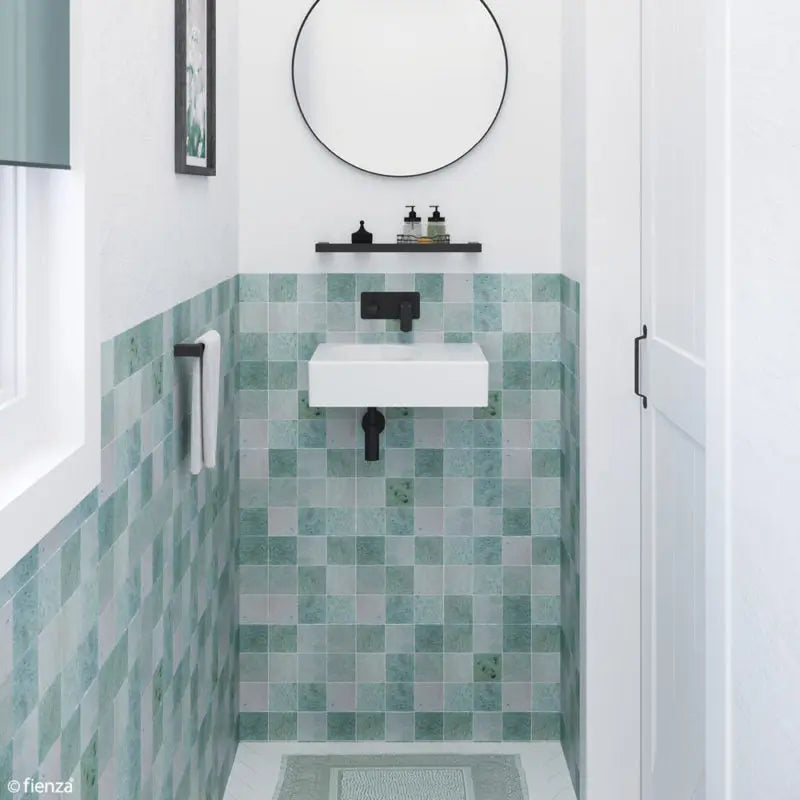 Reba Left Bowl Wall Basin, No Tap Hole fienza