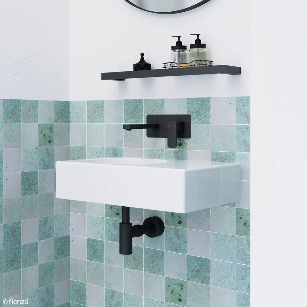Reba Left Bowl Wall Basin, No Tap Hole fienza