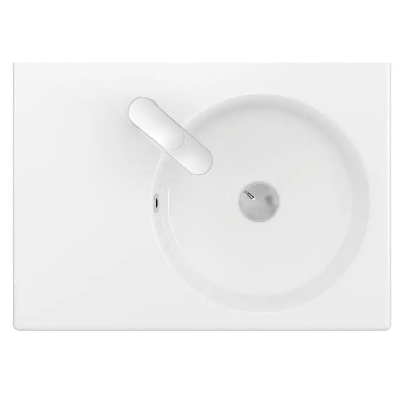 Reba Right Bowl Wall Basin, 1 Tap Hole fienza