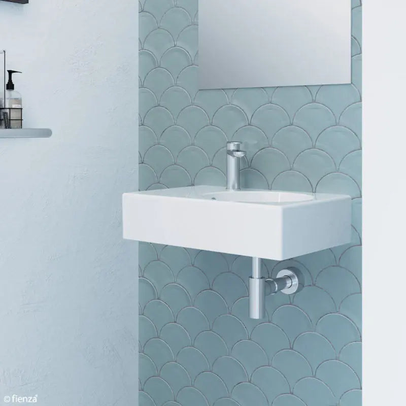 Reba Right Bowl Wall Basin, 1 Tap Hole fienza