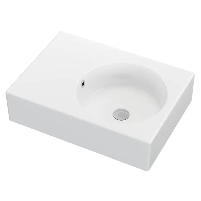 Reba Right Bowl Wall Basin, No Tap Hole fienza