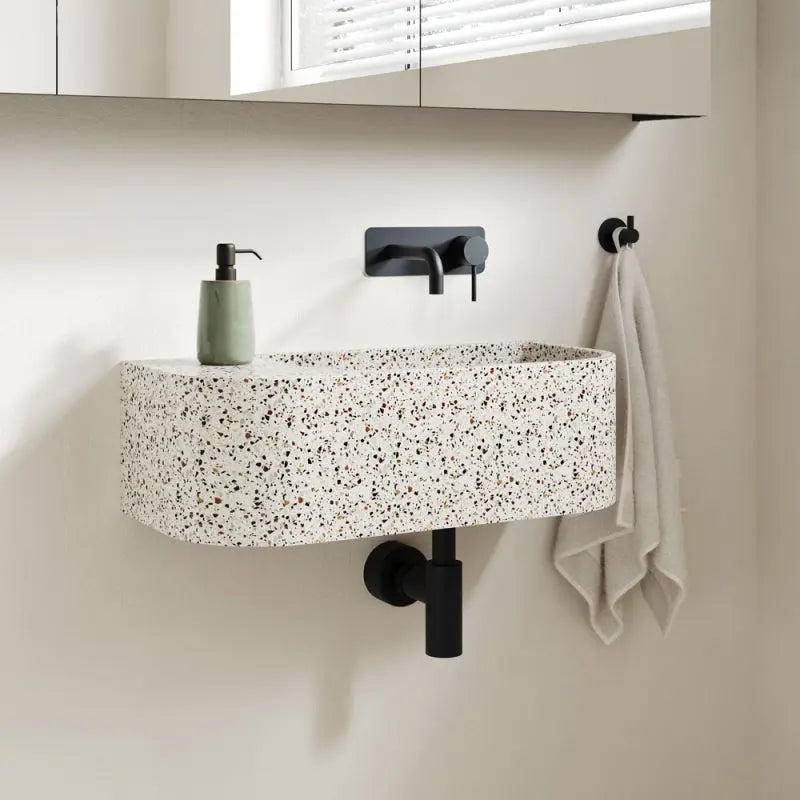 Blanca Concrete Wall Basin, Terrazzo fienza