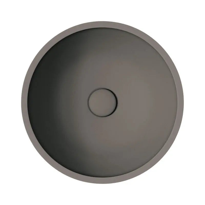 Alba Round Concrete Above Counter Basin, Warm Grey fienza