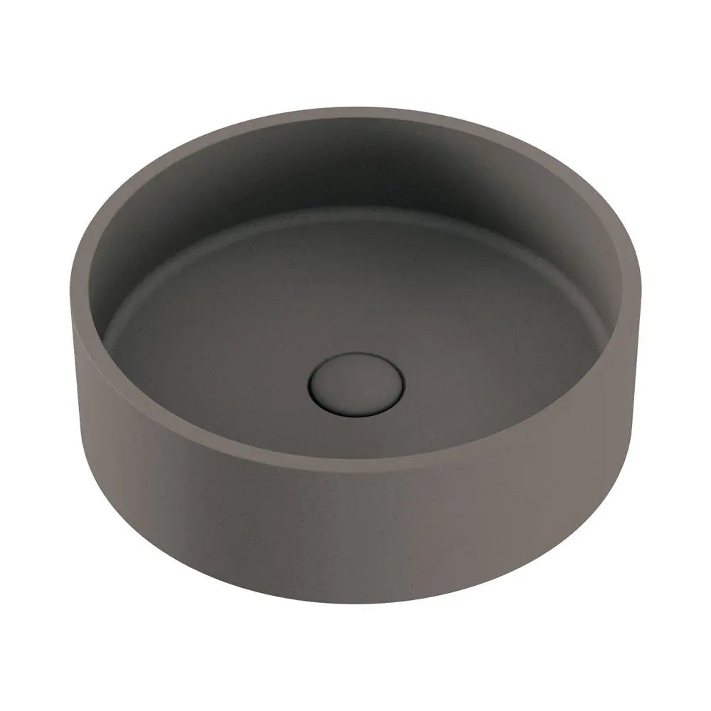 Jada Round Concrete Above Counter Basin, Warm Grey fienza