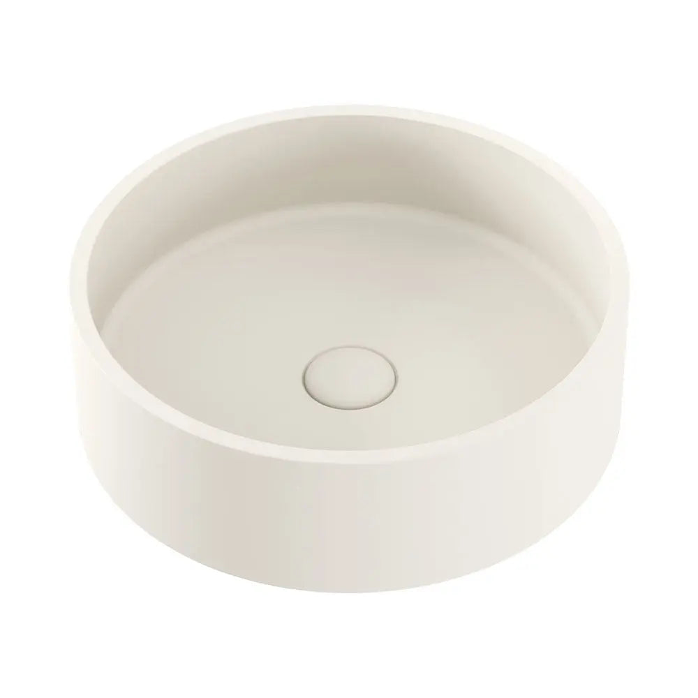 Jada Round Concrete Above Counter Basin, Warm White fienza