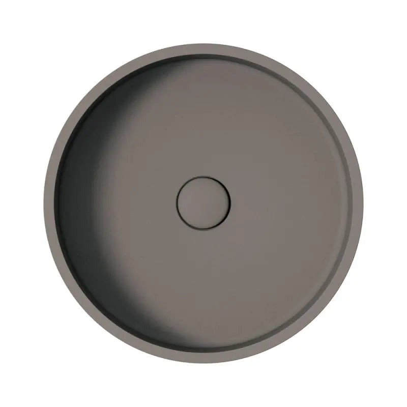 Jada Round Concrete Above Counter Basin, Warm Grey fienza