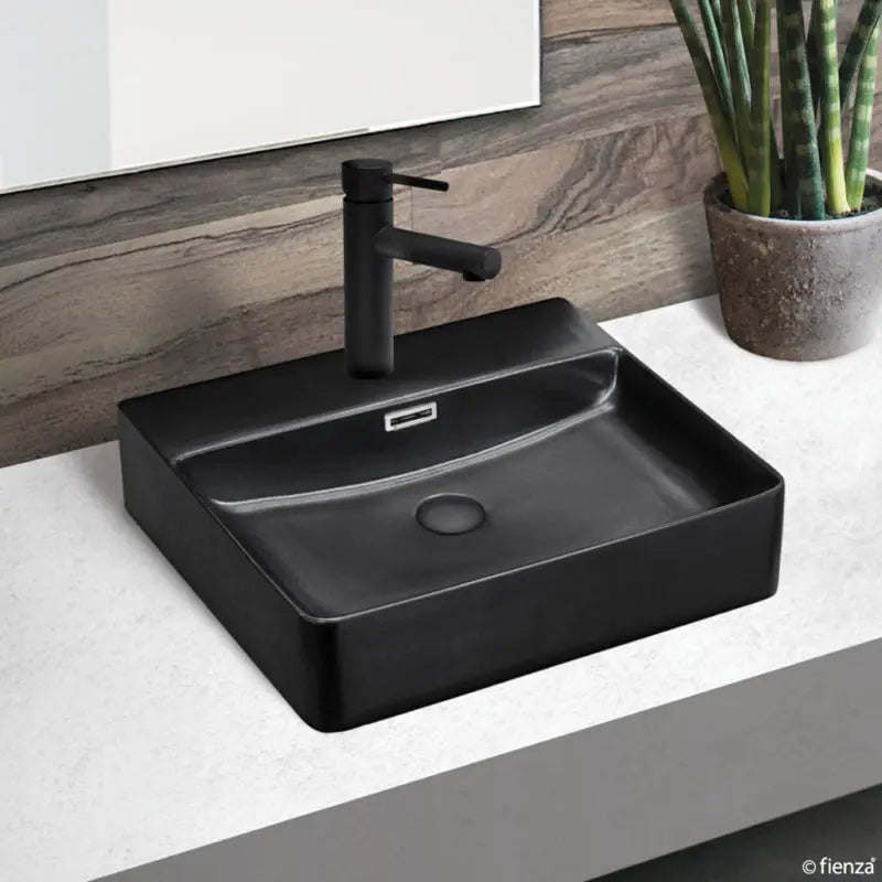 Petra Matte Black Above Counter Basin fienza