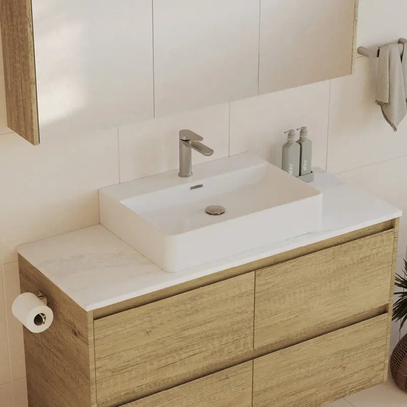 Petra 600 Above Counter Basin, 1 Tap Hole fienza