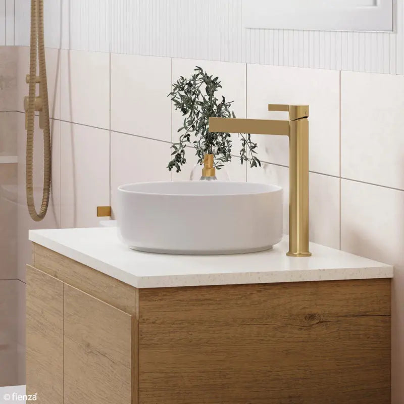 Reba Mini Above Counter Basin, Gloss White fienza