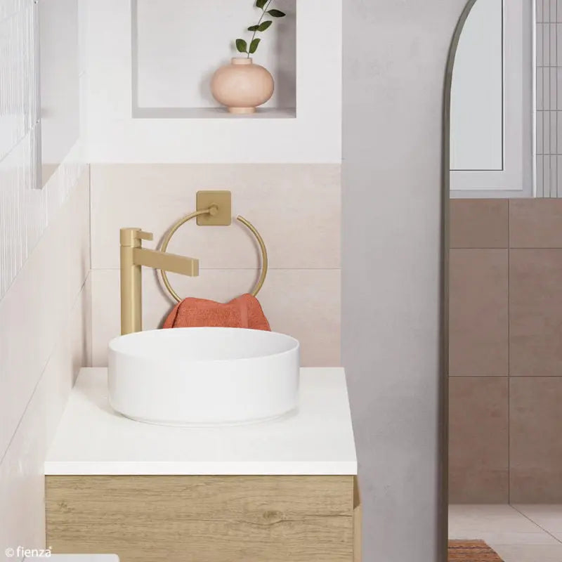 Reba Mini Above Counter Basin, Gloss White fienza
