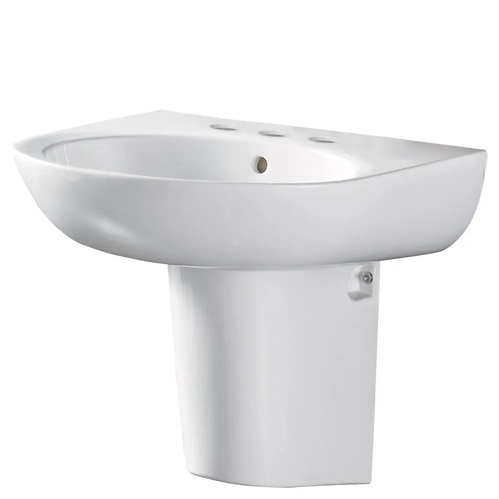 Stella Care Wall Basin With Integral Shroud, 3 Tap Holes fienza