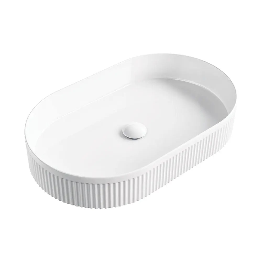 Eleanor Oval Above Counter Fluted Basin fienza