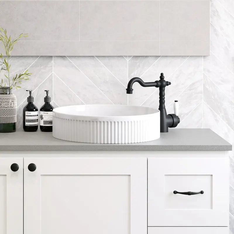 Eleanor Round Above Counter Fluted Basin fienza
