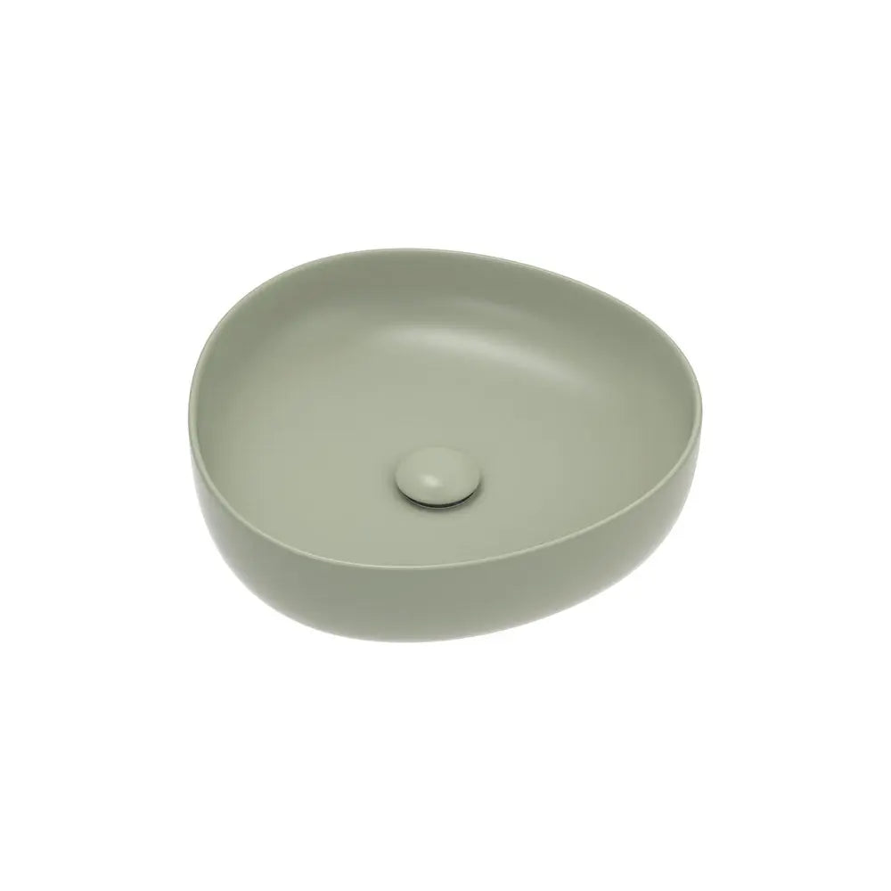 Pebble Small Above Counter Basin, Matte Olive fienza