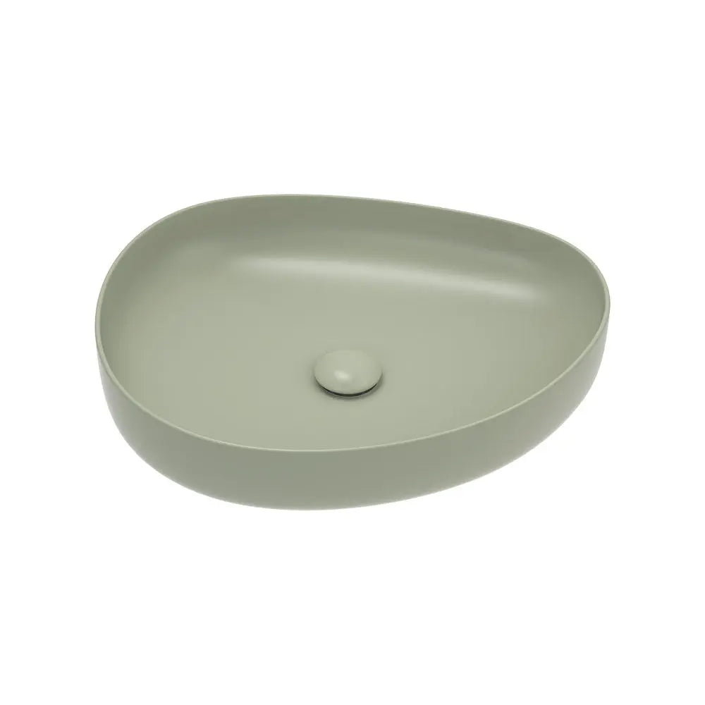 Pebble Medium Above Counter Basin, Matte Olive fienza