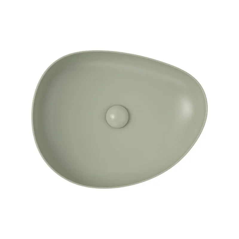 Pebble Medium Above Counter Basin, Matte Olive fienza