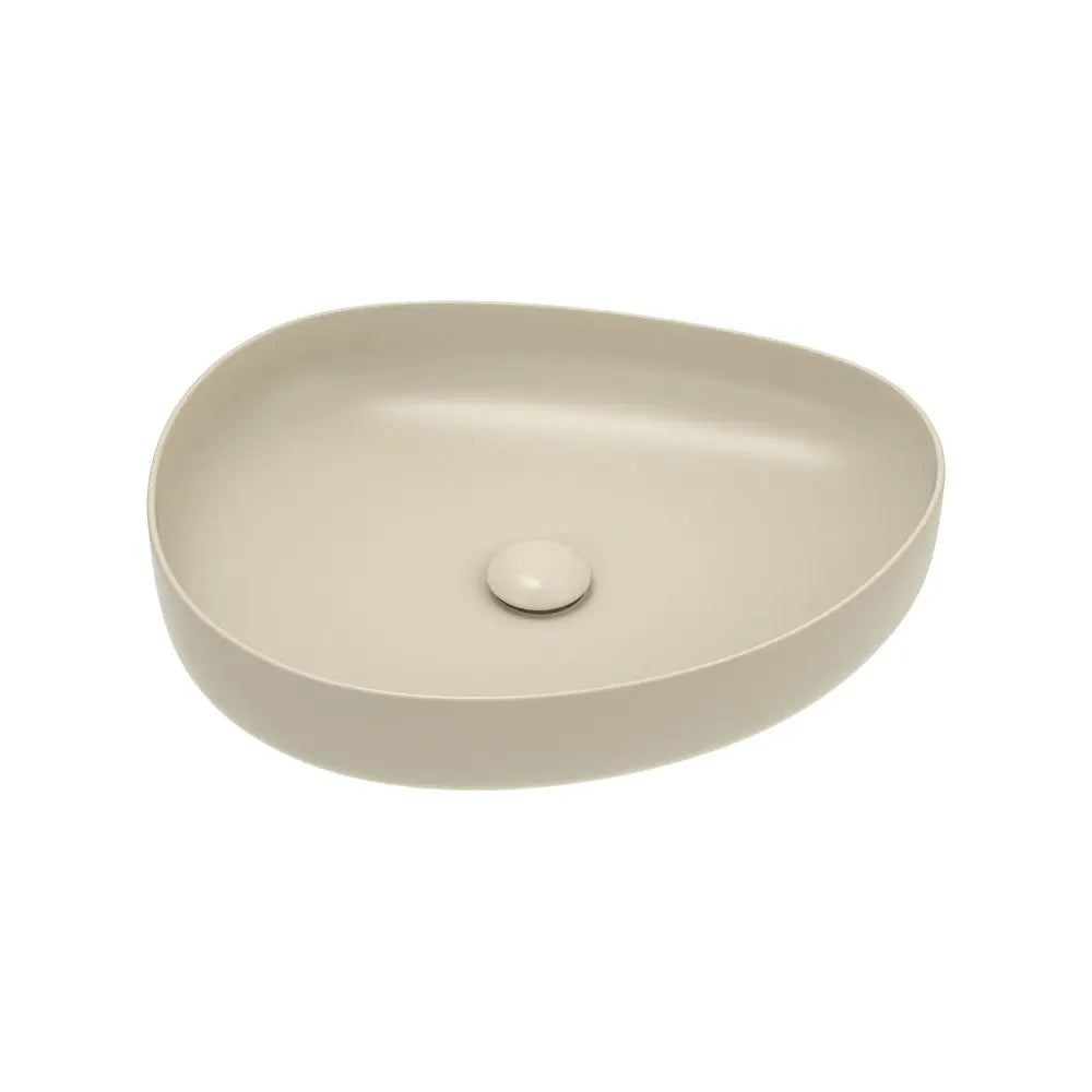 Pebble Medium Above Counter Basin, Matte Khaki fienza