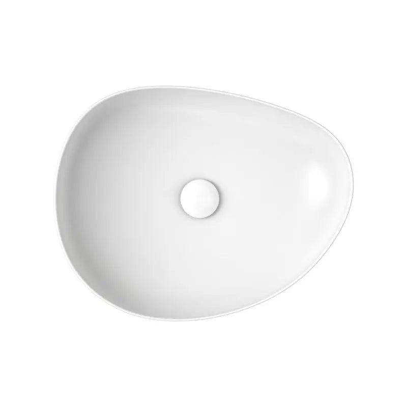 Pebble Medium Above Counter Basin, Matte White fienza