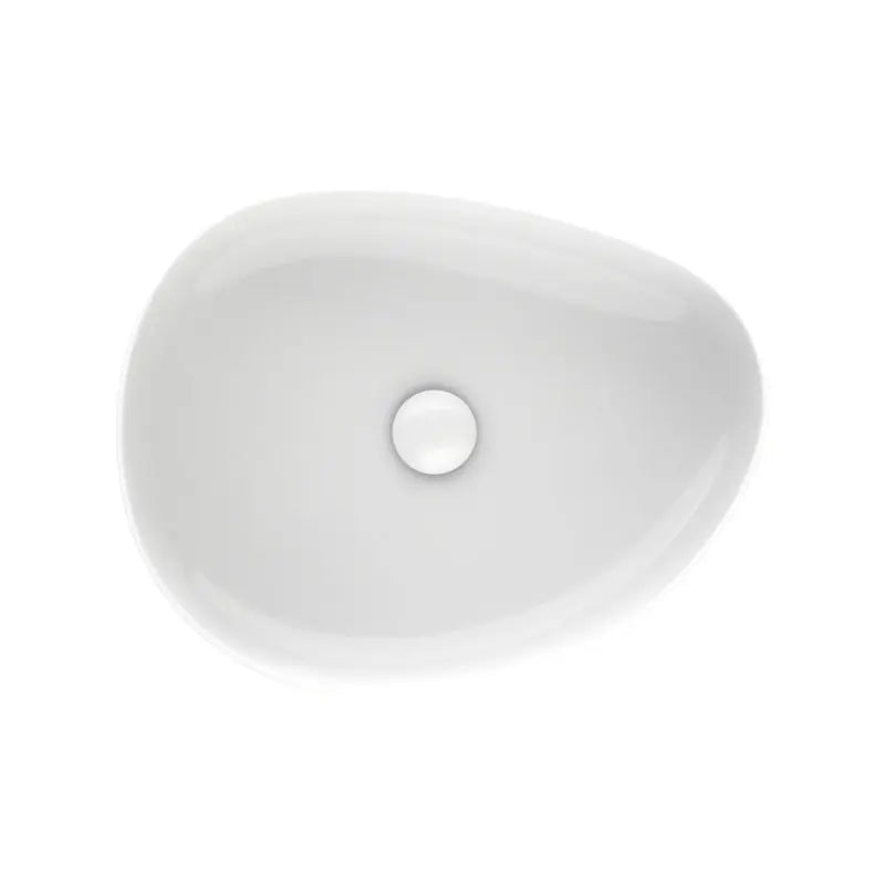 Pebble Medium Above Counter Basin, Gloss White fienza