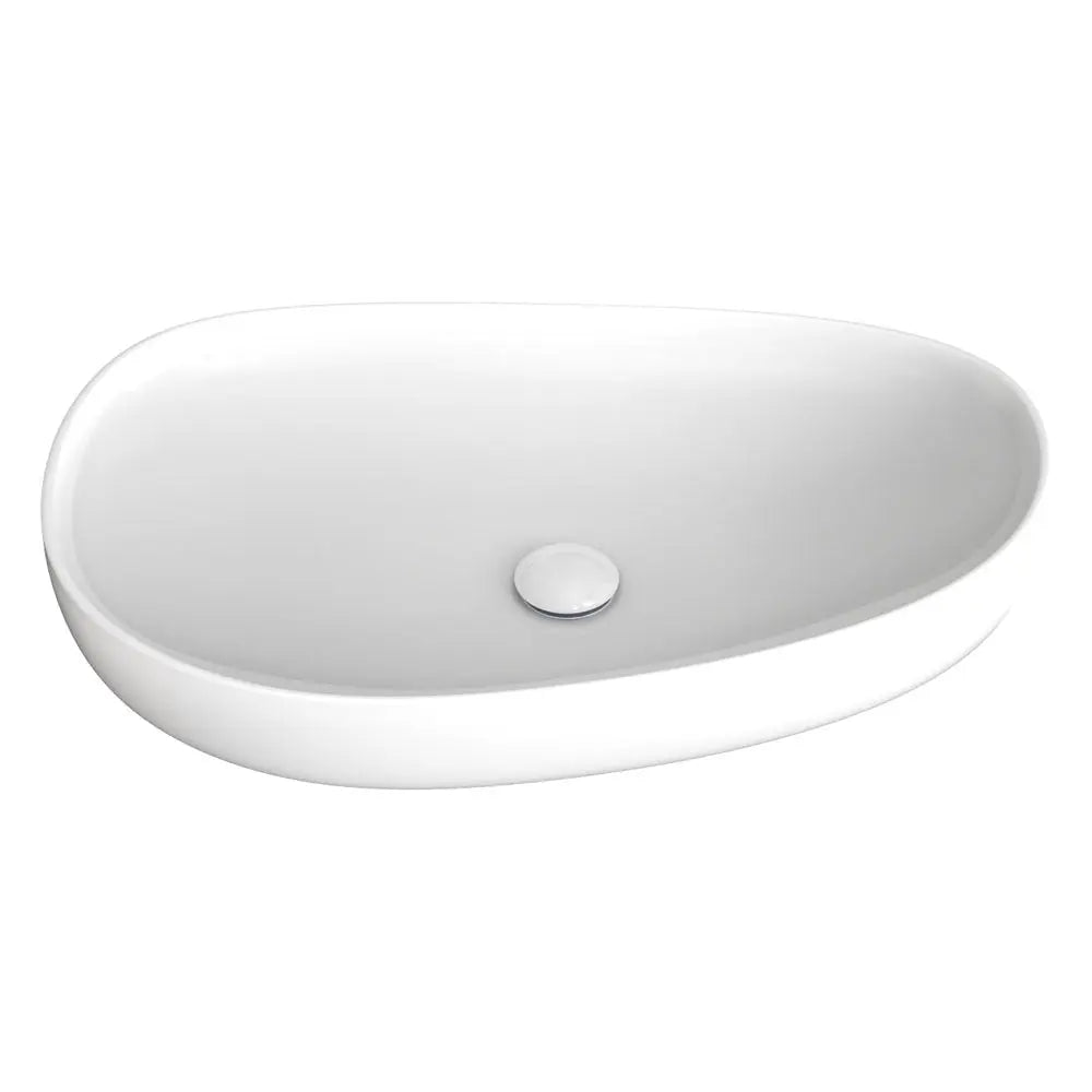 Pebble Large Above Counter Basin, Gloss White fienza