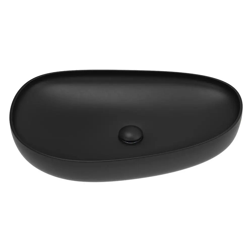 Pebble Large Above Counter Basin, Matte Black fienza