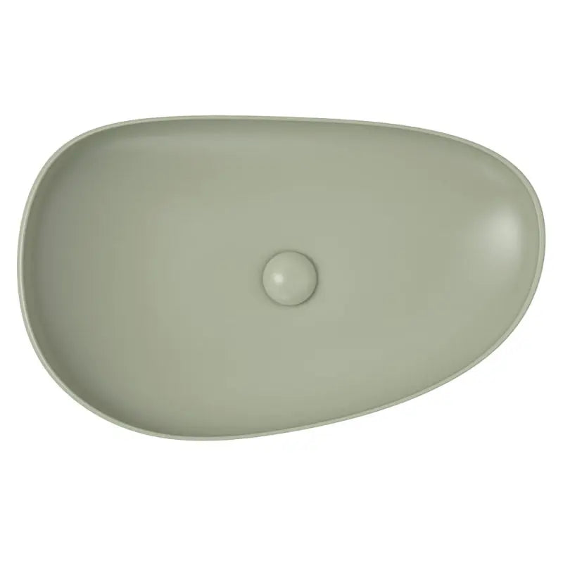 Pebble Large Above Counter Basin, Matte Olive fienza