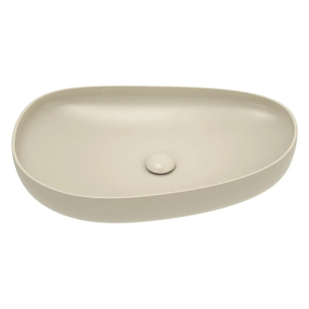 Pebble Large Above Counter Basin, Matte Khaki fienza