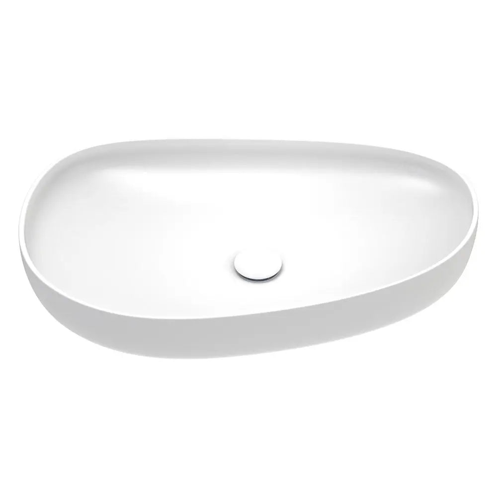 Pebble Large Above Counter Basin, Matte White fienza