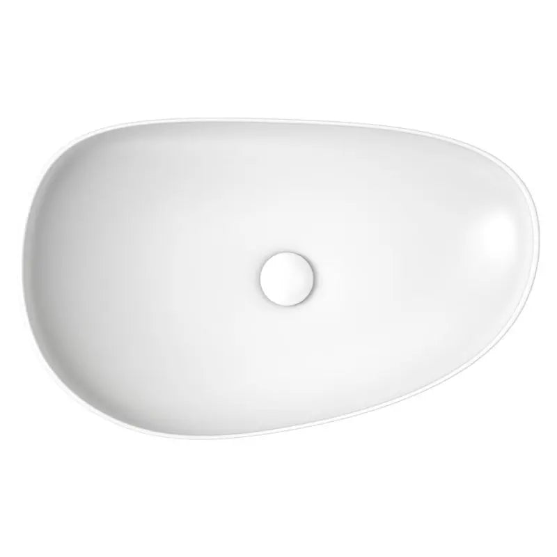 Pebble Large Above Counter Basin, Matte White fienza