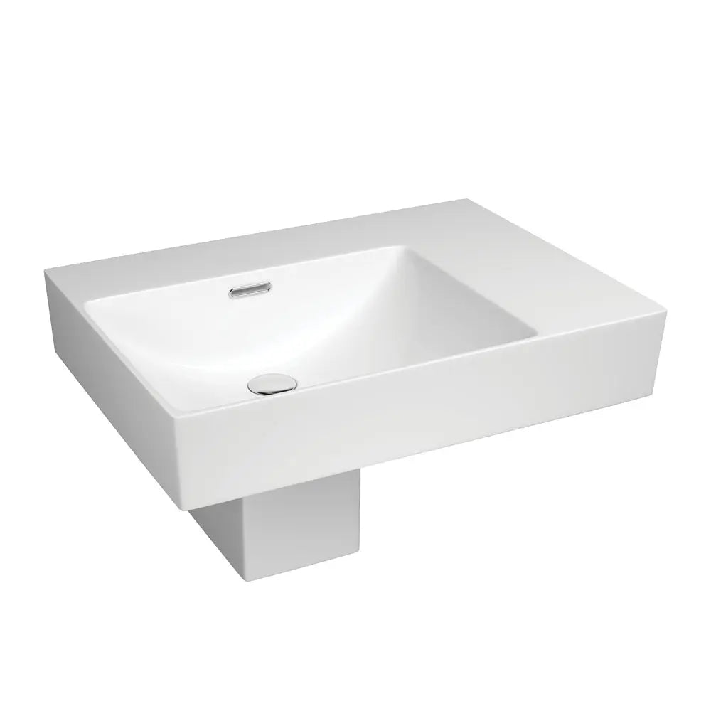 Tono Care Wall Basin with Integral Shroud, Left Bowl fienza
