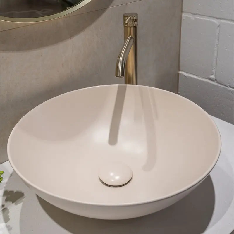 Aluca Above Counter Basin, Matte Khaki fienza