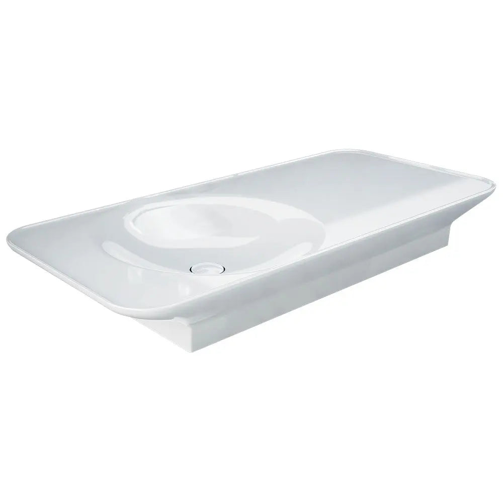 RAK Valet Left-Hand Wall Hung Basin, Alpine Gloss White fienza