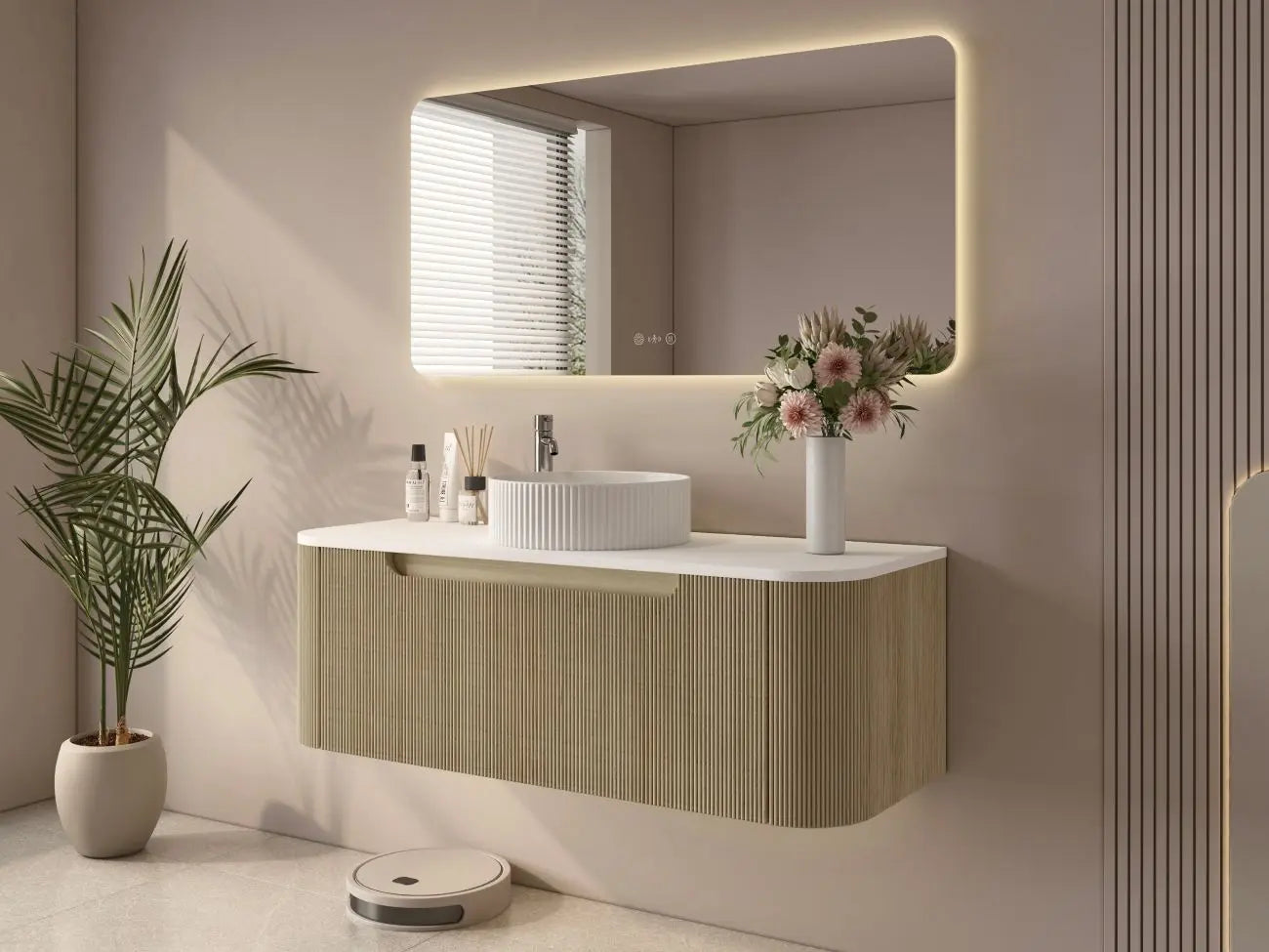 Rome 1200mm Wall-Hung Cabinet - Bur Oak mercioaustralia