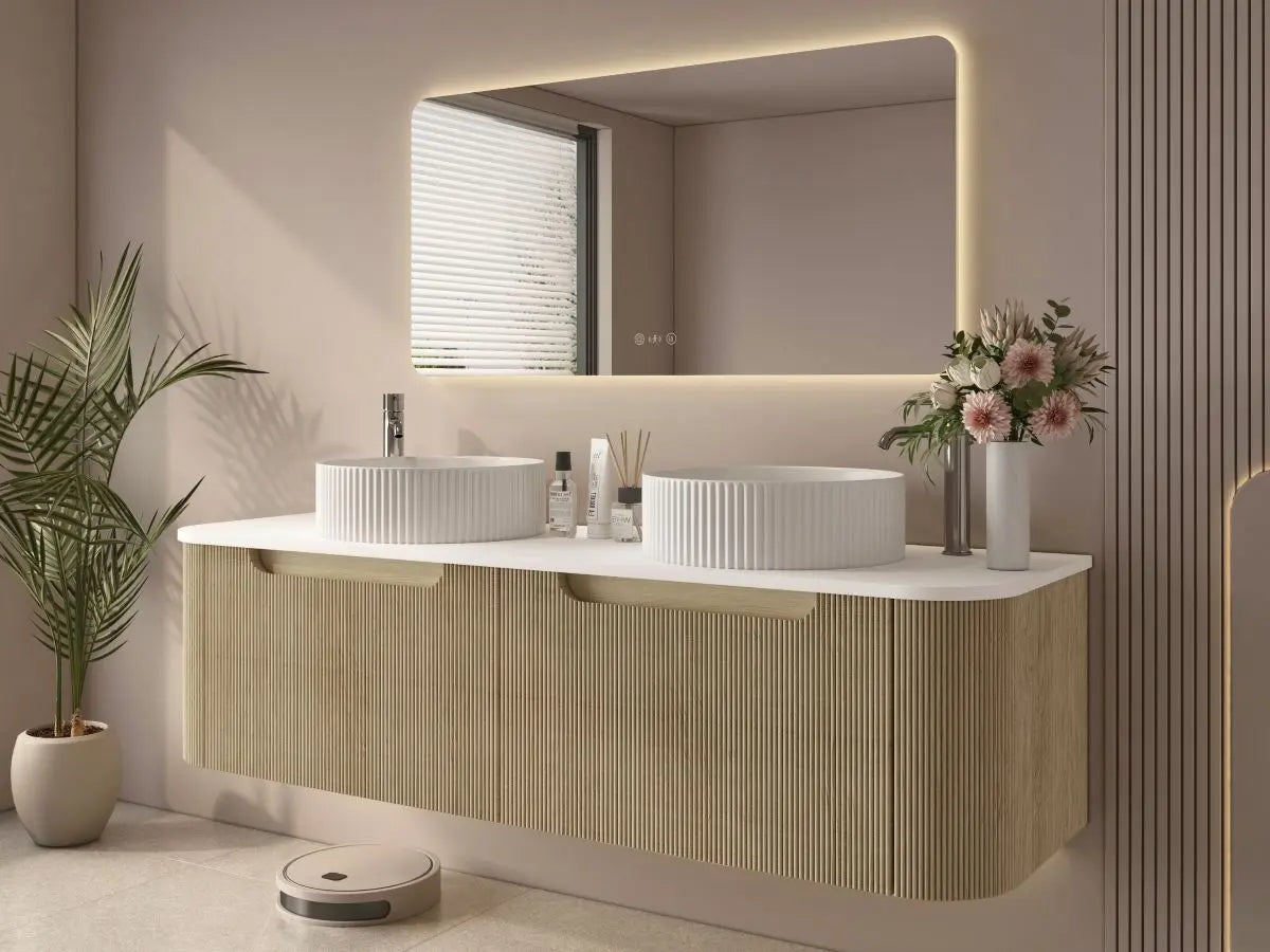 Rome 1500mm Wall-Hung Cabinet - Bur Oak mercioaustralia