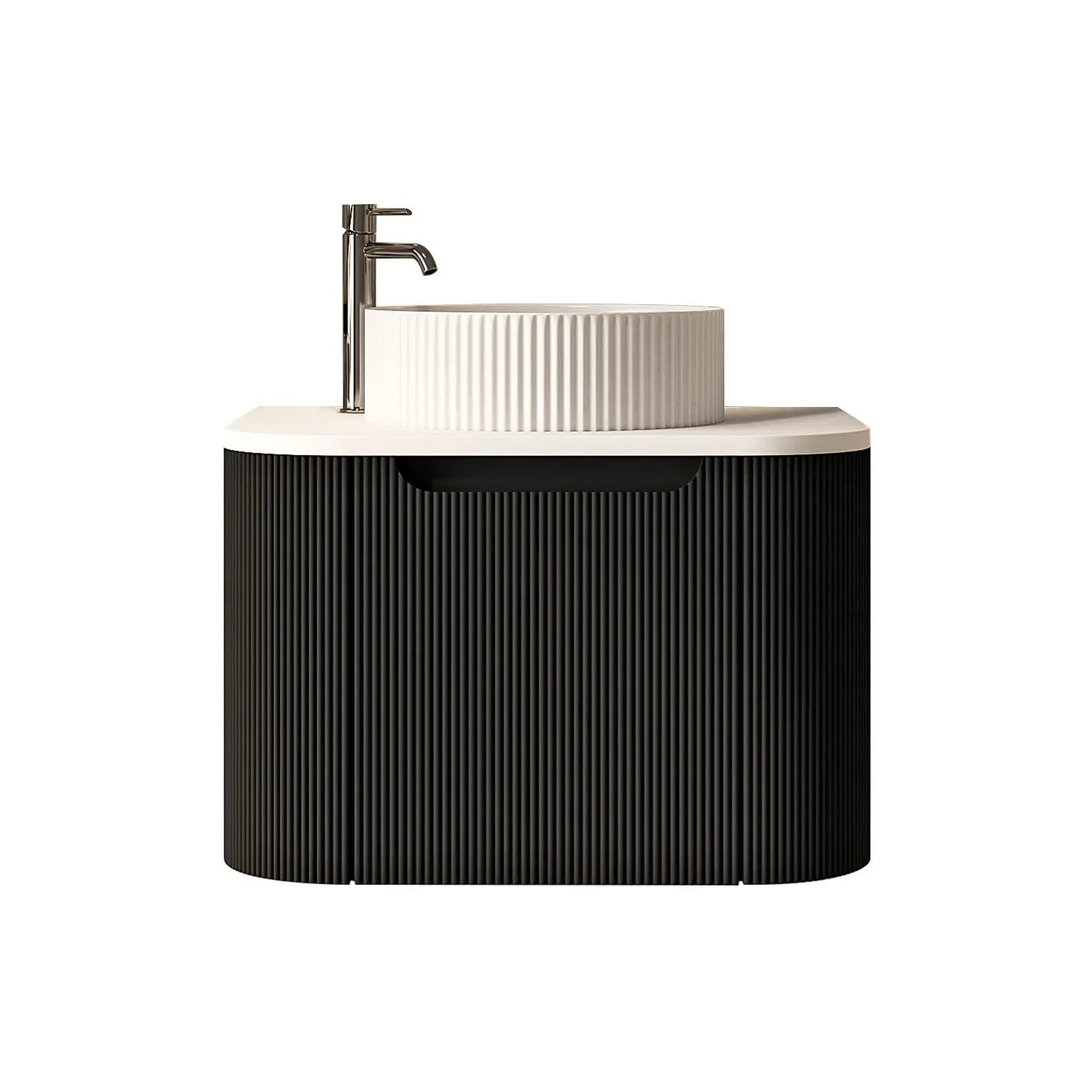 Rome 600mm Wall-Hung Cabinet - Matt Black mercioaustralia