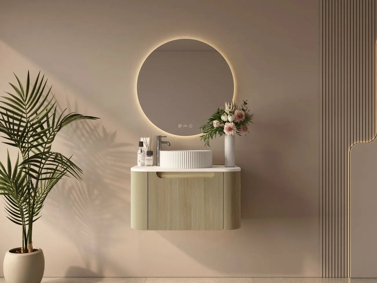 Rome 750mm Wall-Hung Cabinet - Bur Oak mercioaustralia
