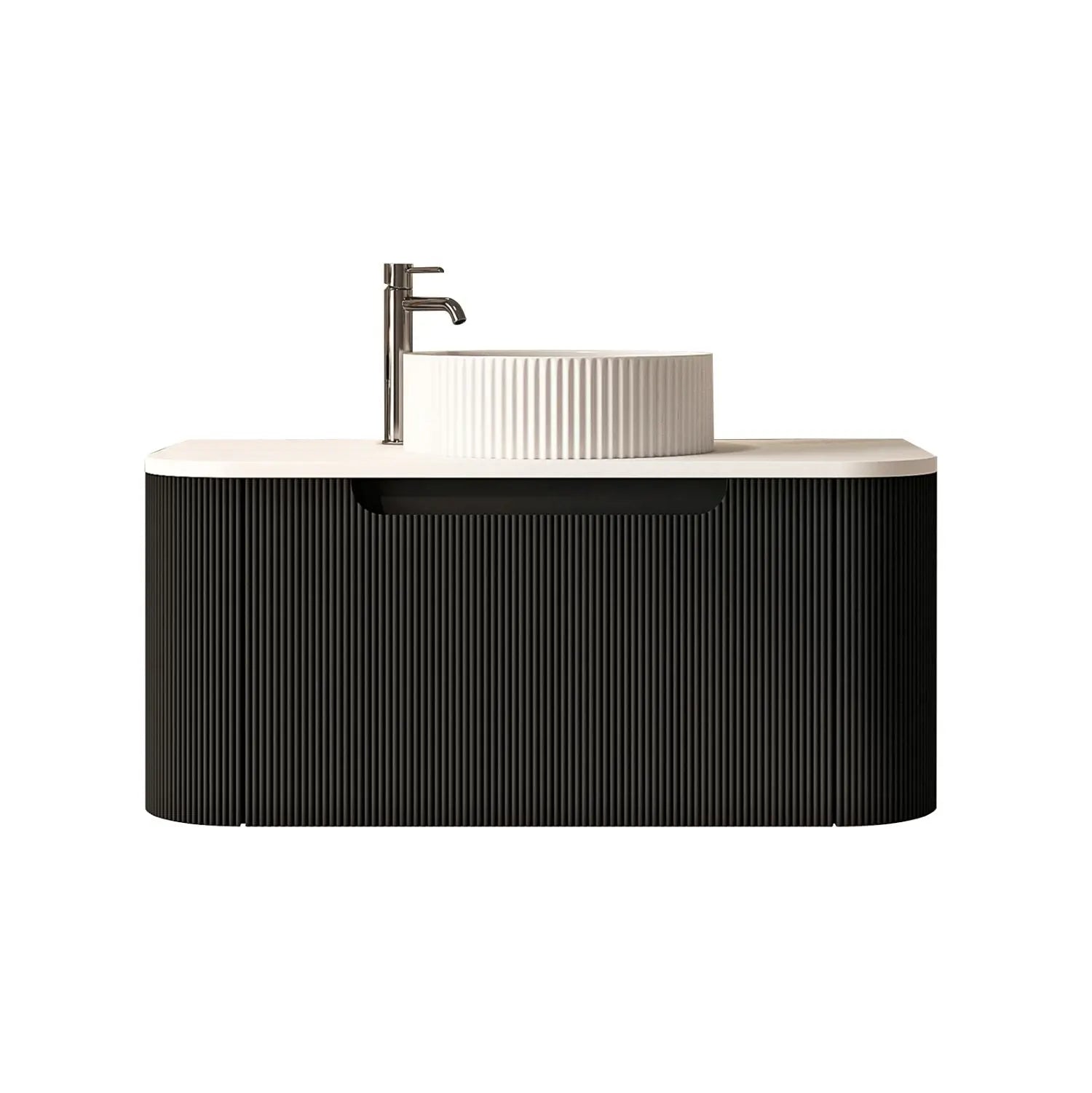 Rome 750mm Wall-Hung Cabinet - Matt Black mercioaustralia