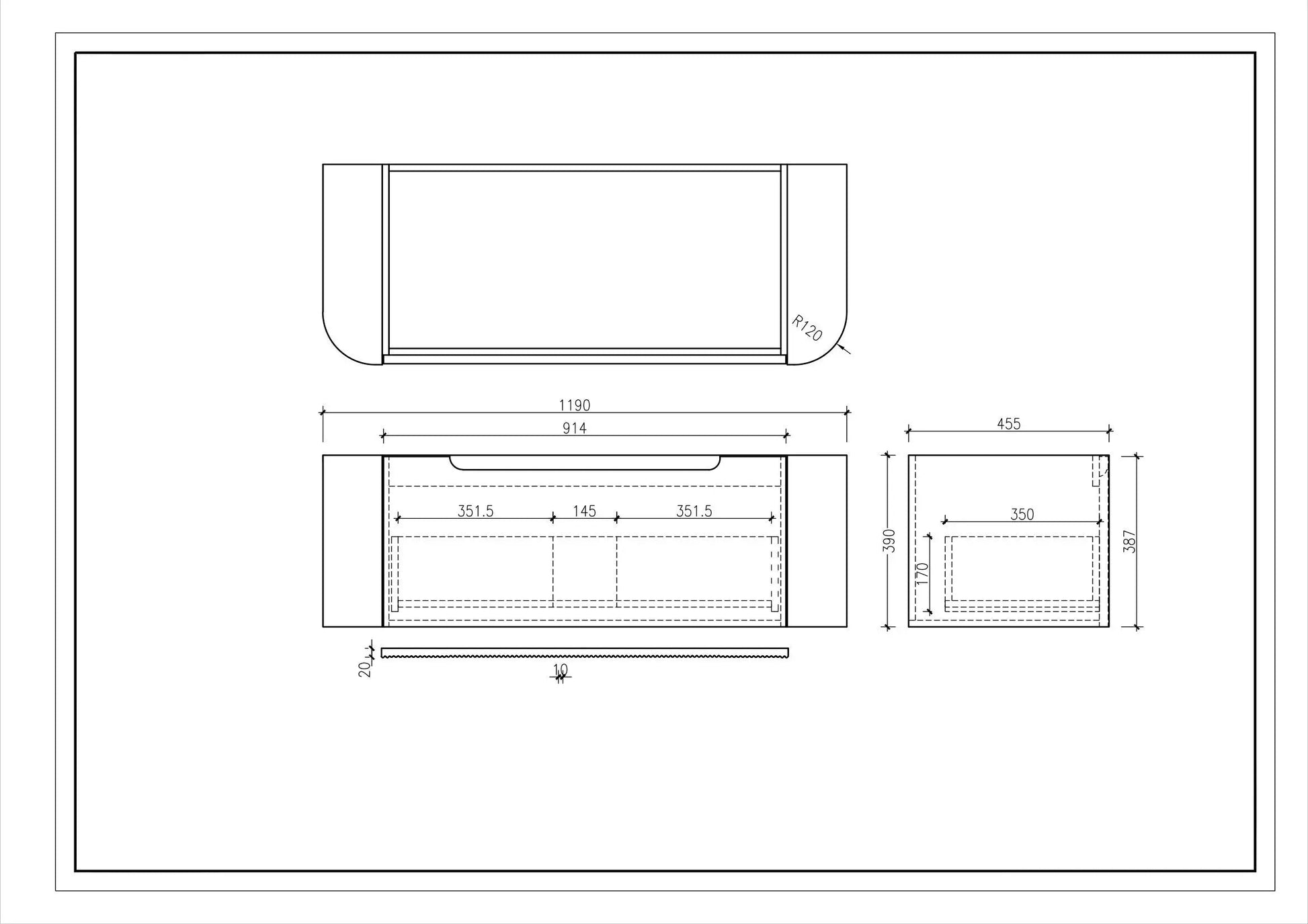 Rome 1200mm Wall-Hung Cabinet - Matt Black mercioaustralia