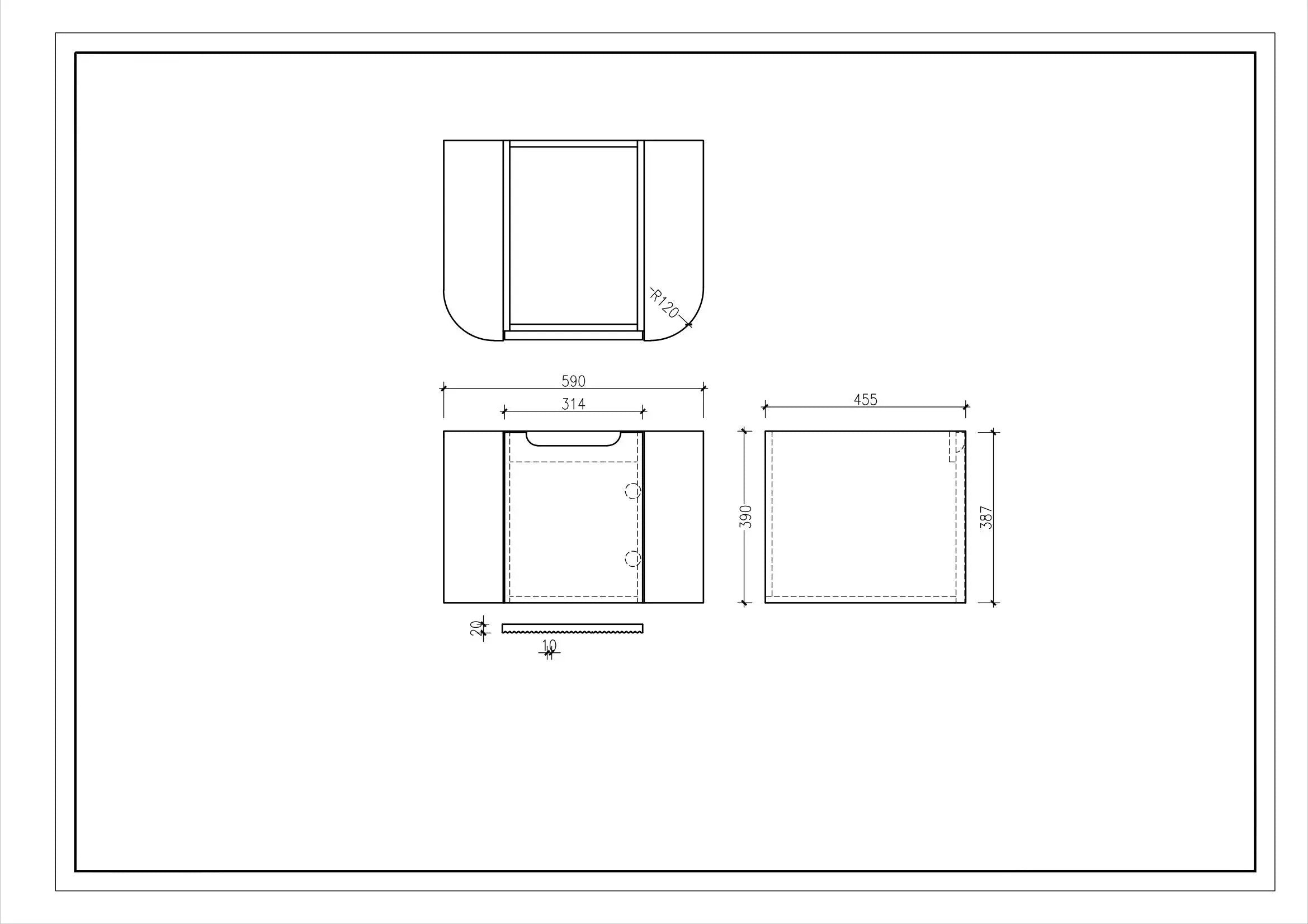 Rome 600mm Wall-Hung Cabinet - Bur Oak mercioaustralia