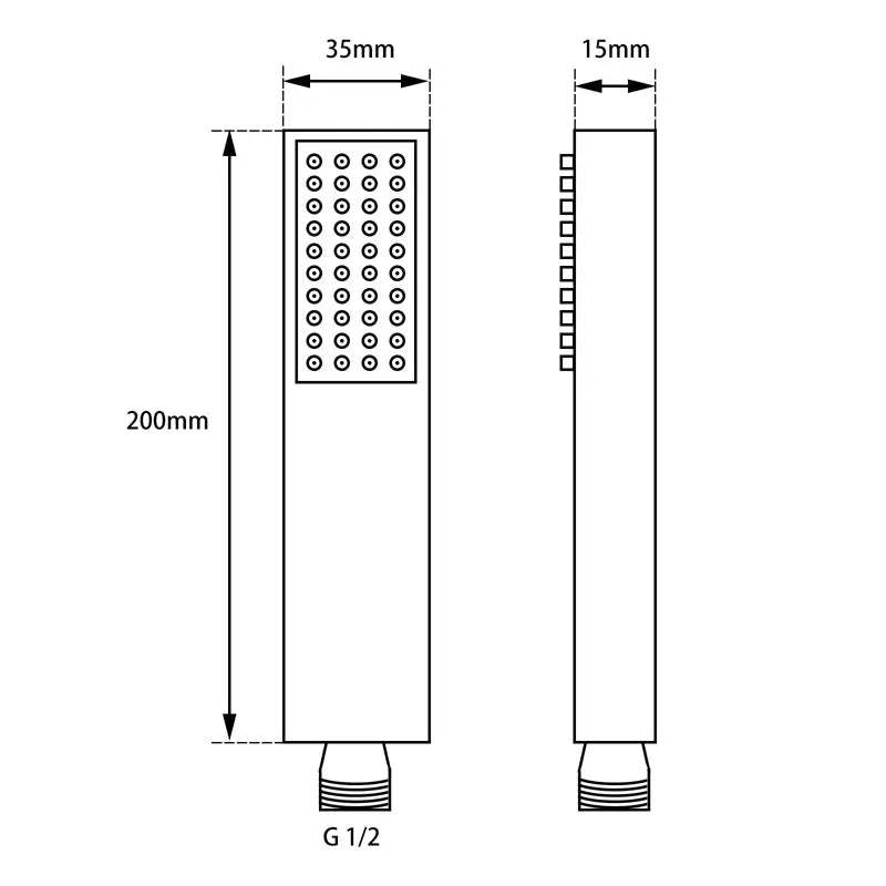 Chrome Single Function Handheld Shower Aquaperla