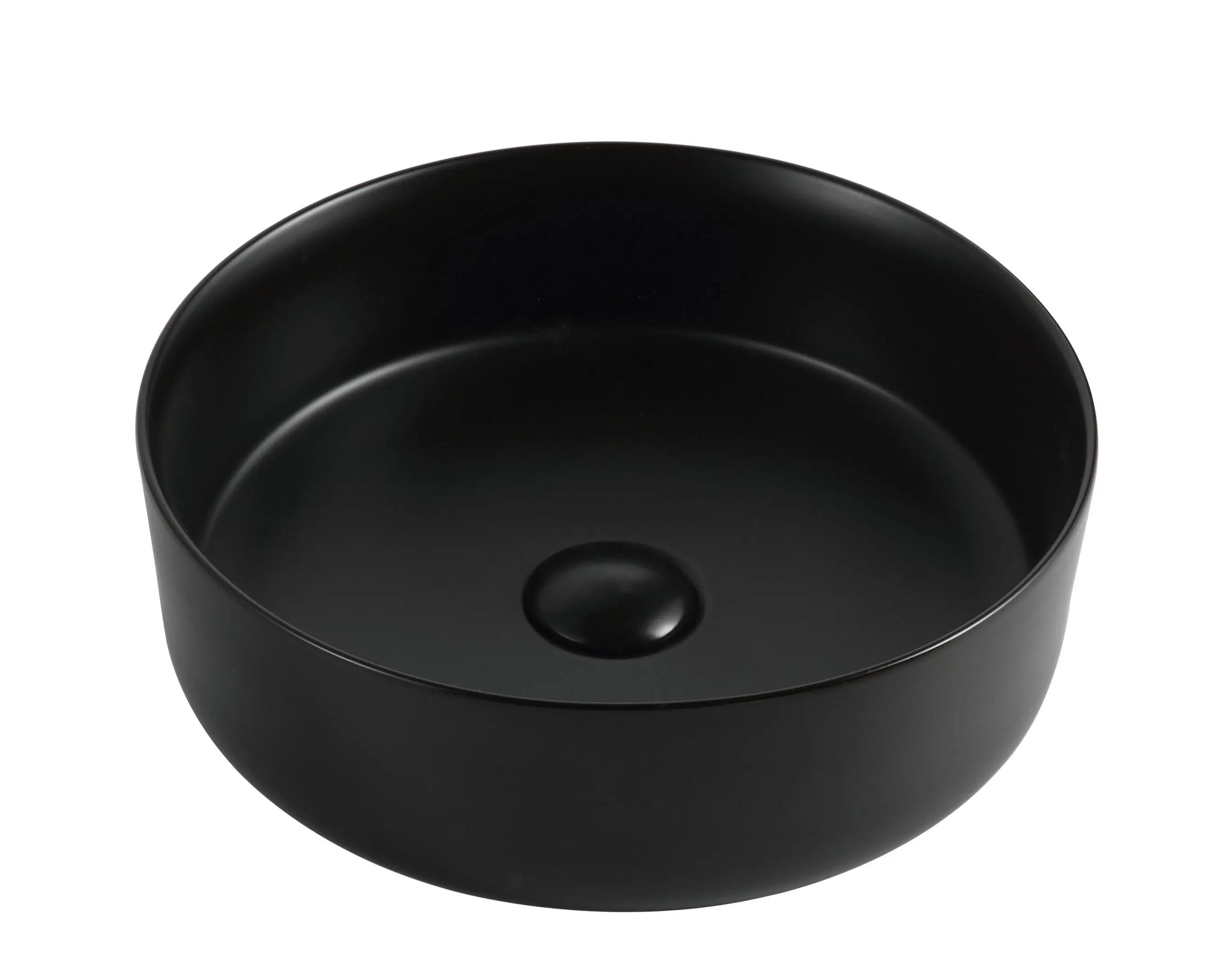 Sasso 30 Counter-top Round Basin - Matt Black mercioaustralia