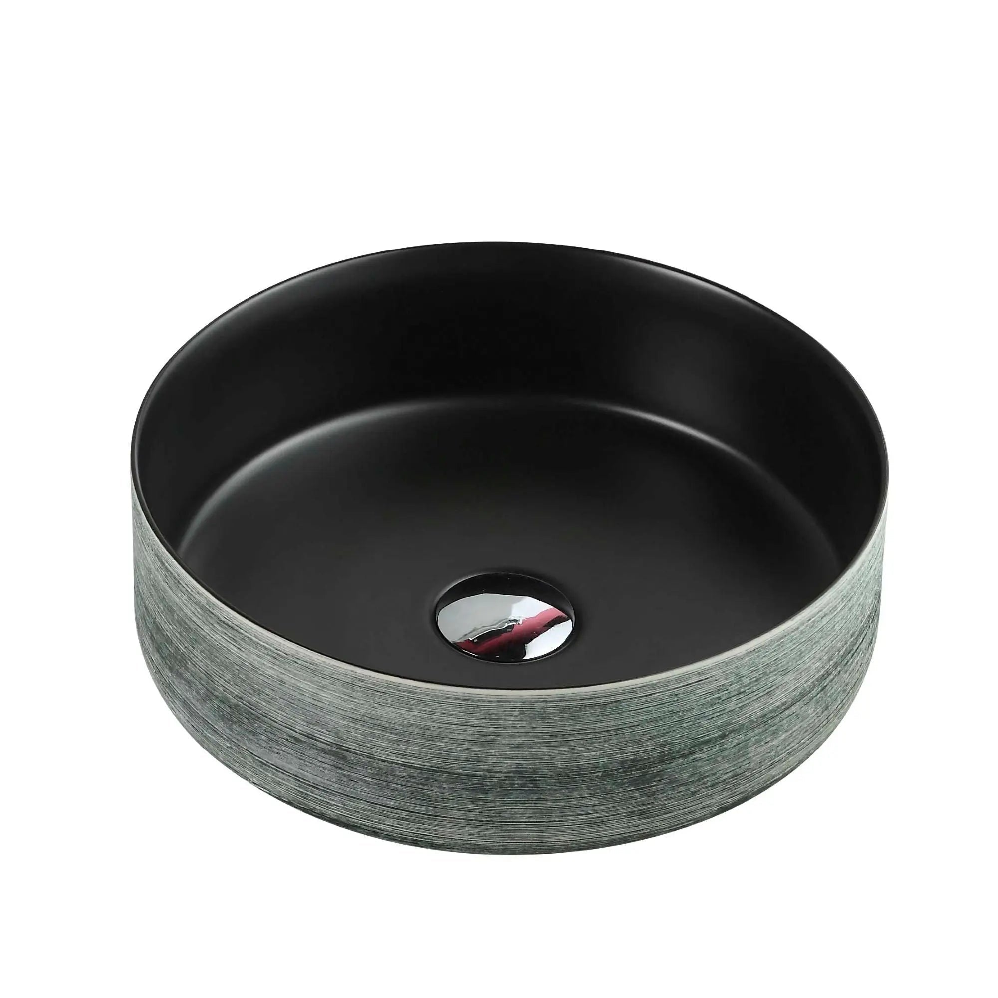Sasso 31 Counter-top Round Basin - Touchline Black mercioaustralia