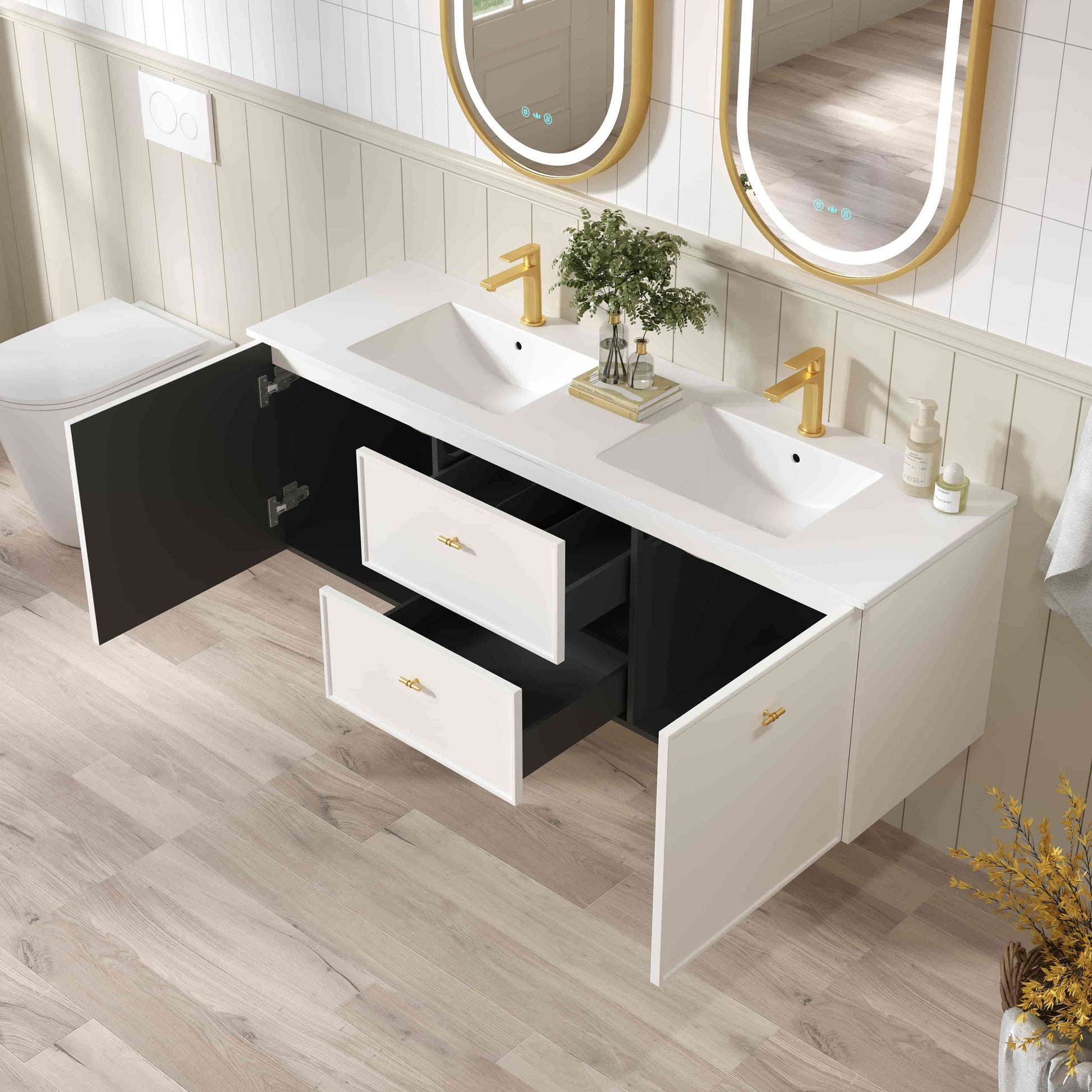 Seattle 1500mm Wall-Hung Cabinet - Matt White mercioaustralia