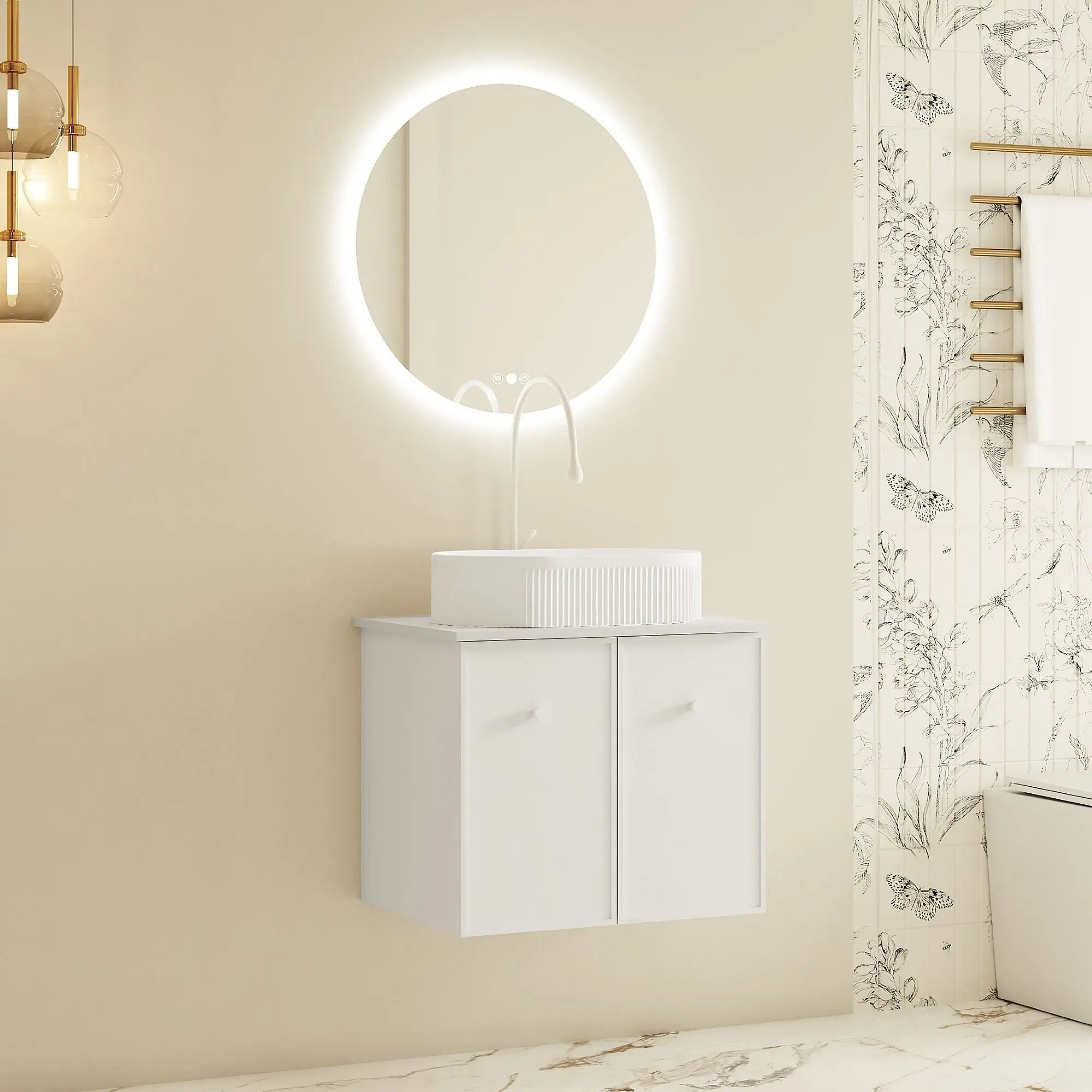 Seattle 600mm Wall-Hung Cabinet - Matt White mercioaustralia