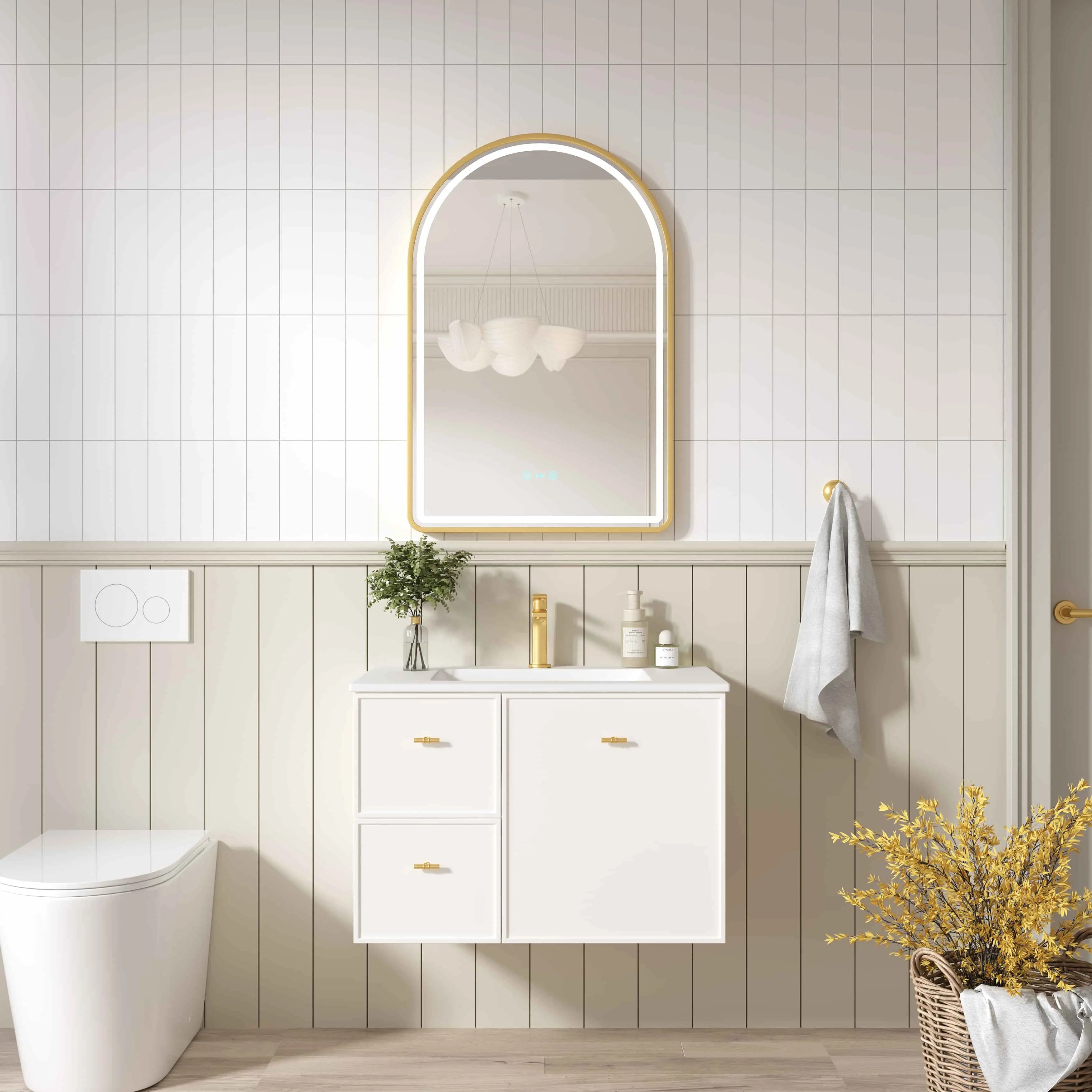 Seattle 750mm Wall-Hung Cabinet - Matt White mercioaustralia