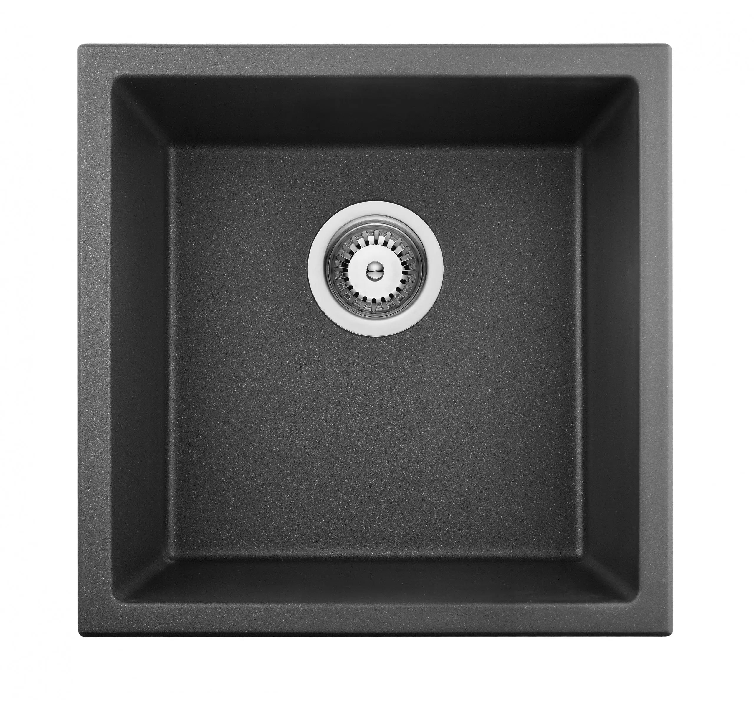 Matte Black Single Bowl Quartz Sink381*457*220mm Poseidonbk