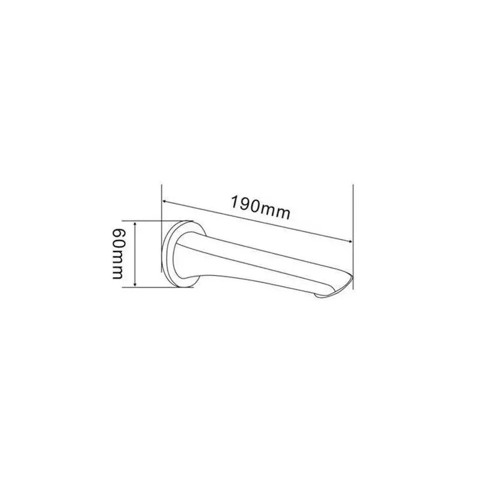 Bellino High Gloss Black Wall Bath/Spout Aquaperla